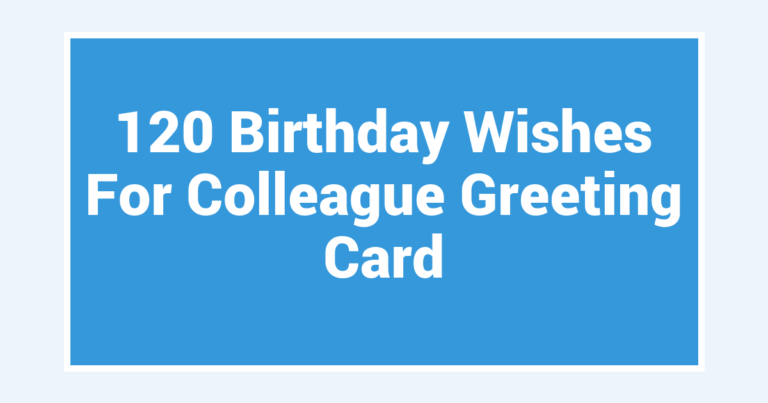 120 Birthday Wishes For Colleague Greeting Card