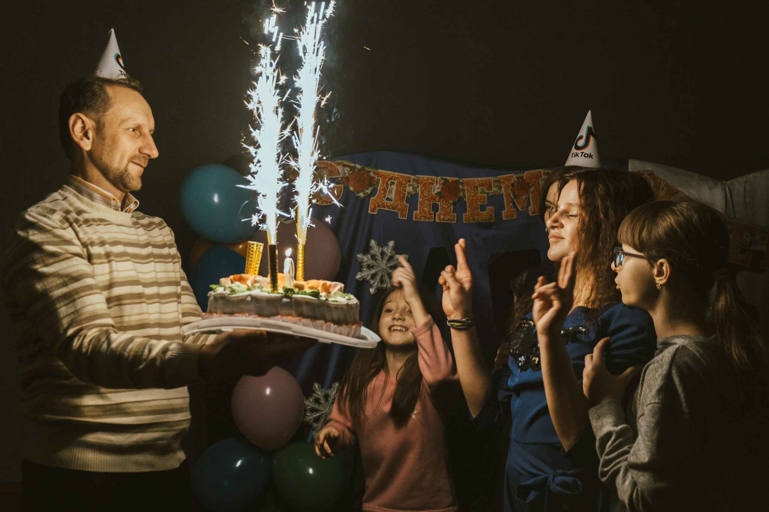 father birthday family wishes celebration