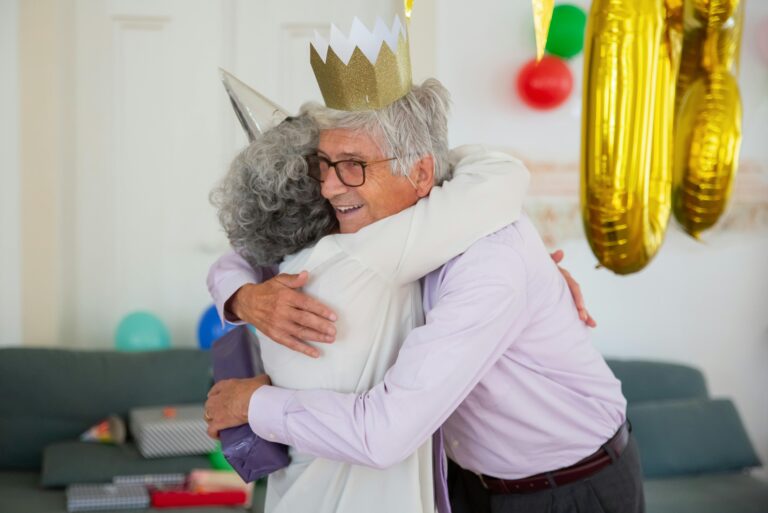 grandfather birthday celebration family elderly wishes