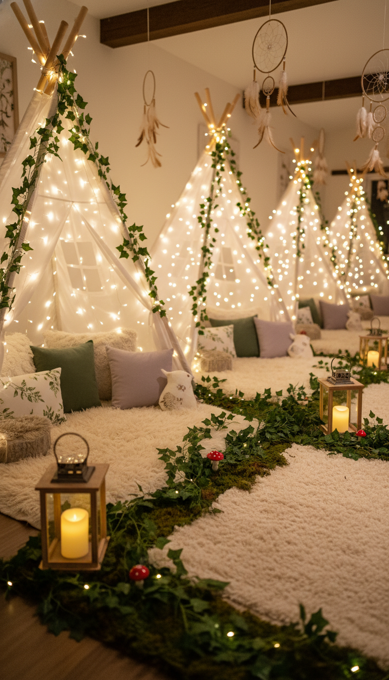 Whimsical Wonders: Enchanted Forest Slumber Party Retreat