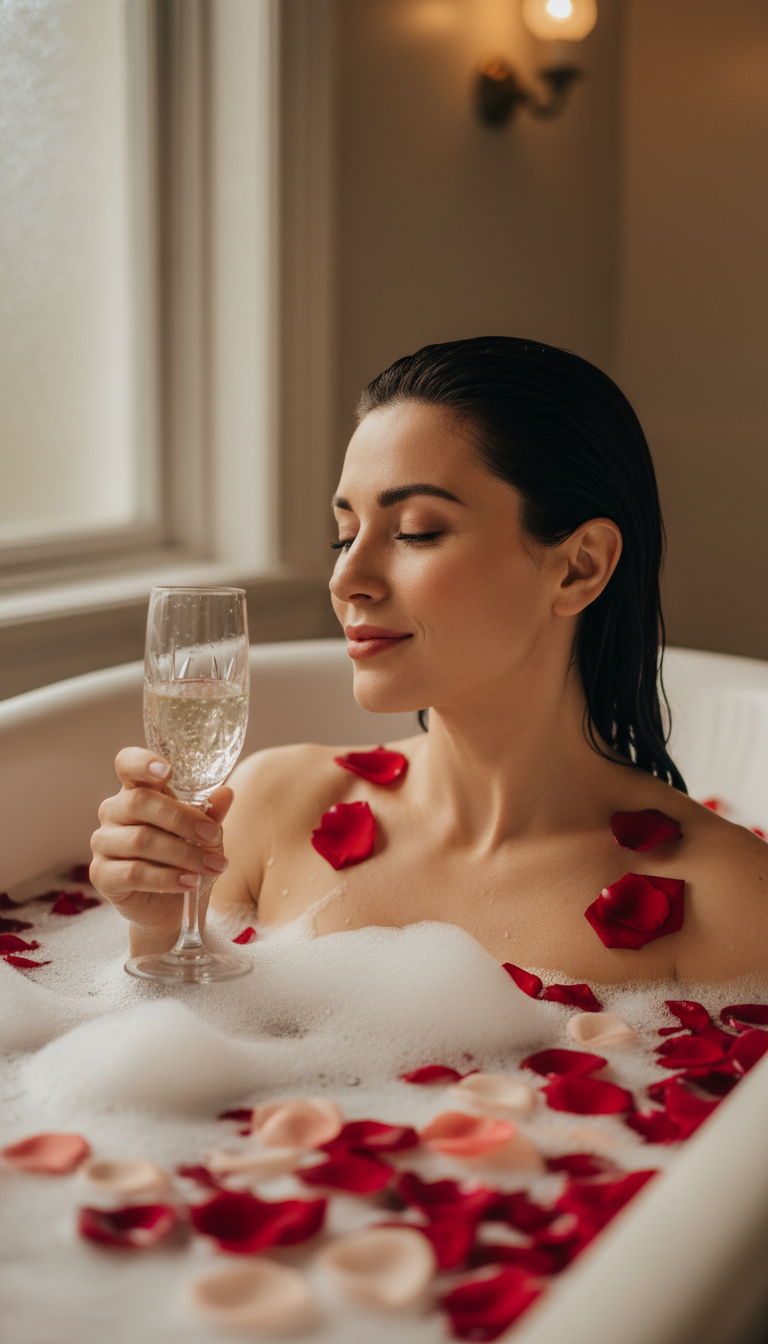 Champagne & Bubbles Bath Shoot