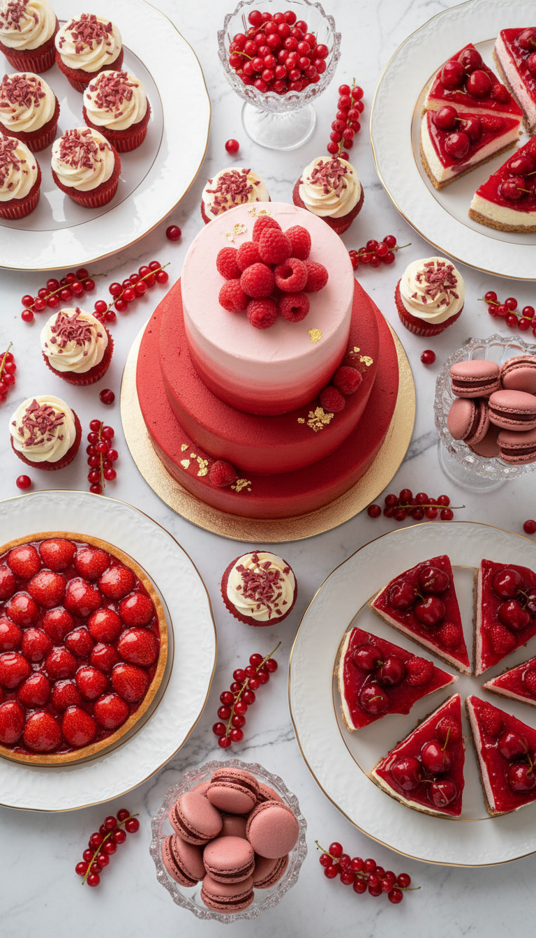 Decadent Ruby Red Dessert Bar Fantasy