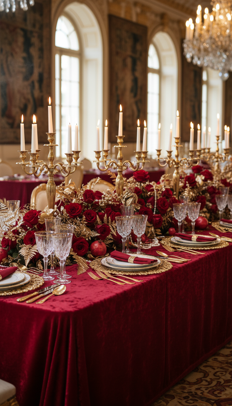 Opulent Red & Gold Royal Soiree