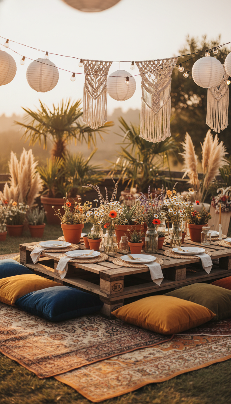 Bohemian Rhapsody: Chic & Dreamy 20th Birthday Decor!