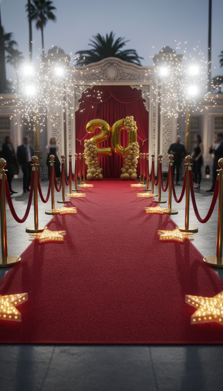 Lights, Camera, 20! A Glamorous Hollywood Birthday Bash!
