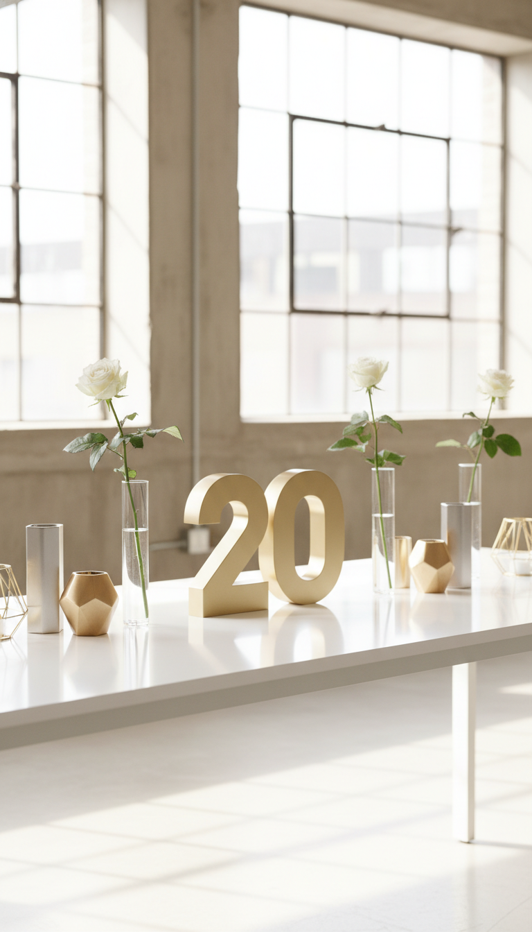 Chic & Sleek 20: Modern Minimalist Birthday Elegance!