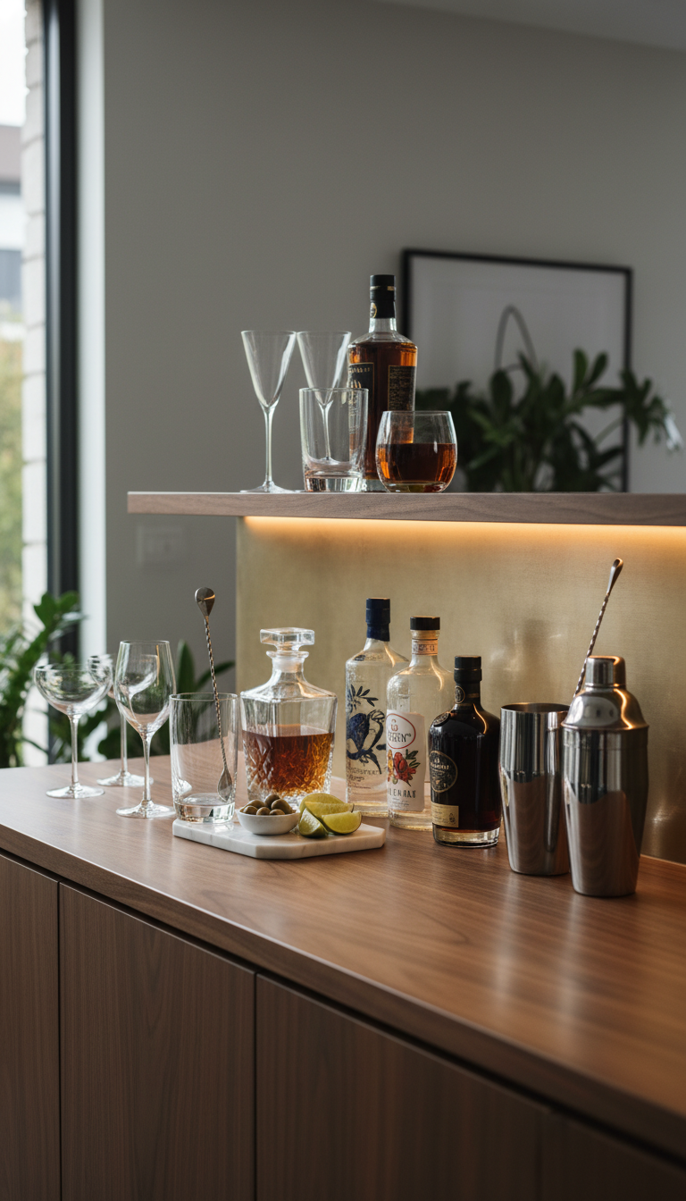 Home Bar or Coffee Station Setup