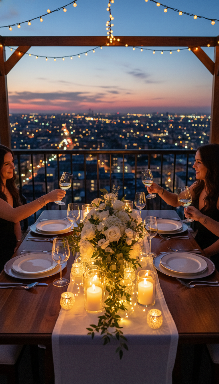 Rooftop Dinner with City Views
