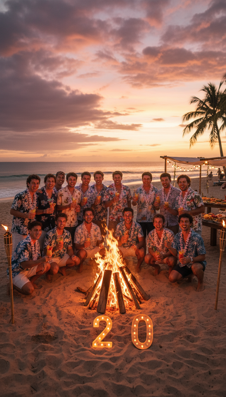 Tropical Twilight: Beach Bonfire Bash