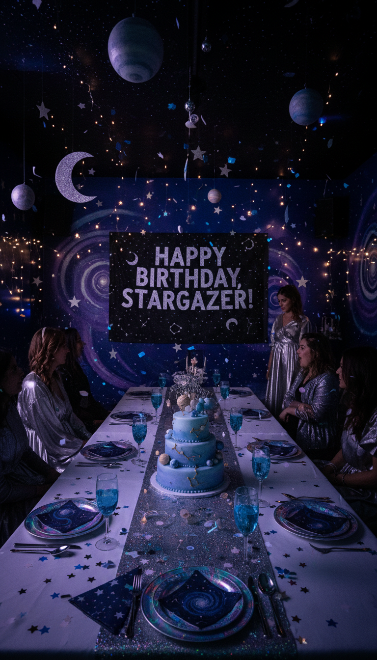 Celestial Starry Night Galaxy