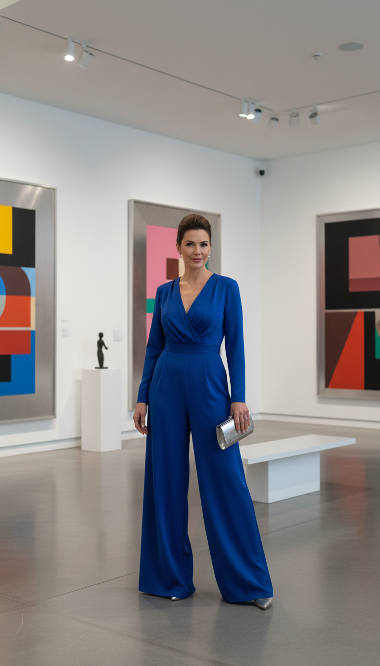 Statement Jumpsuit with Long Sleeves