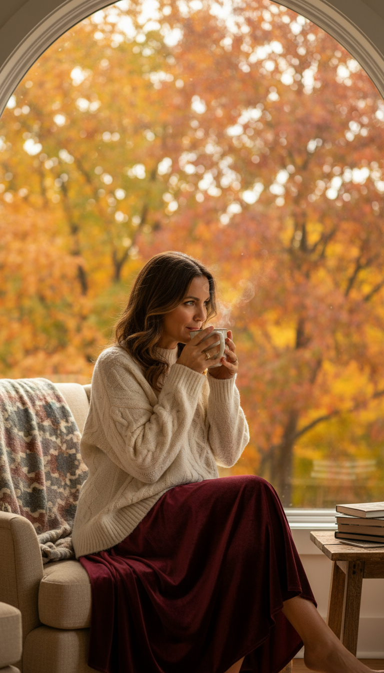 Cozy Knit & Skirt: Autumn/Winter Birthday Charm