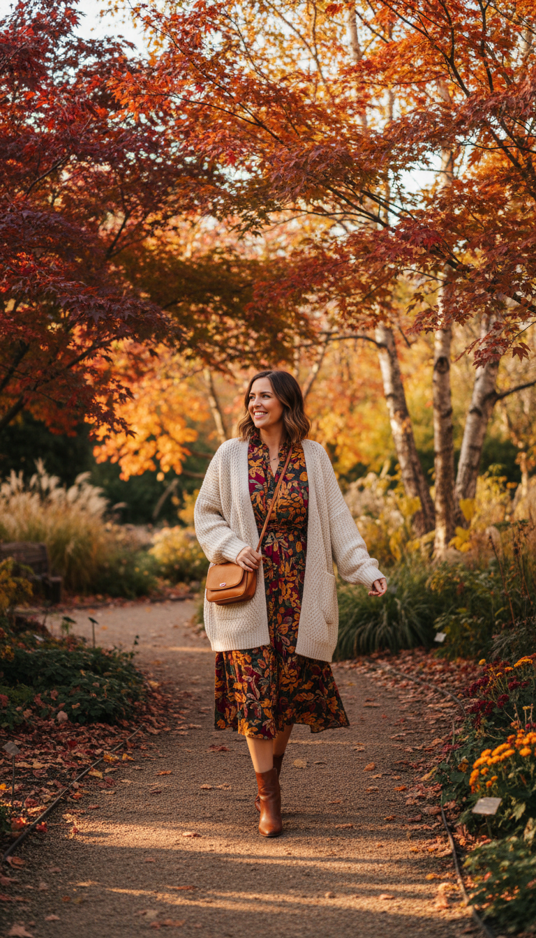 Whimsical Floral Midi Dress