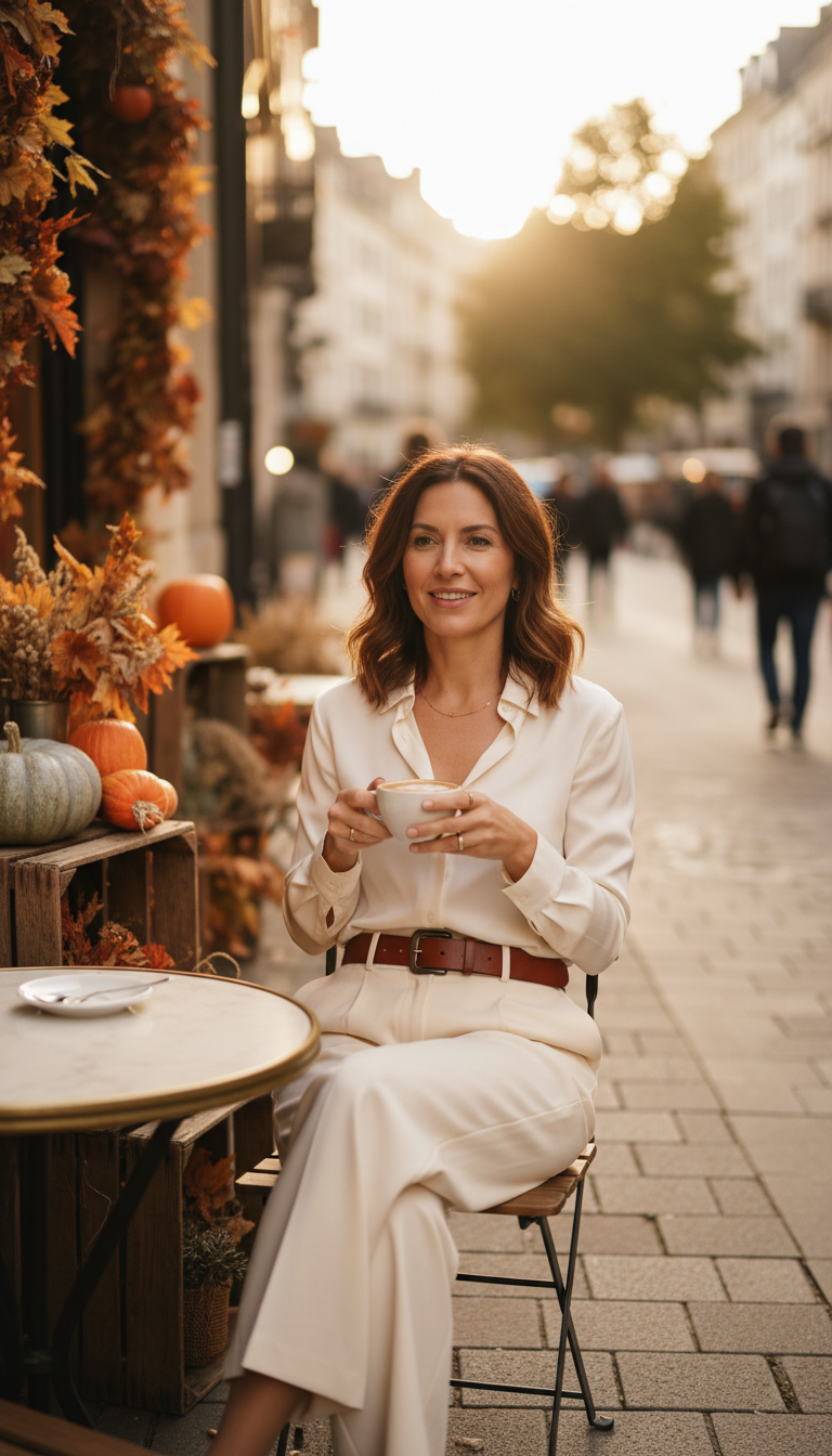 Polished Trousers & Silk Elegance