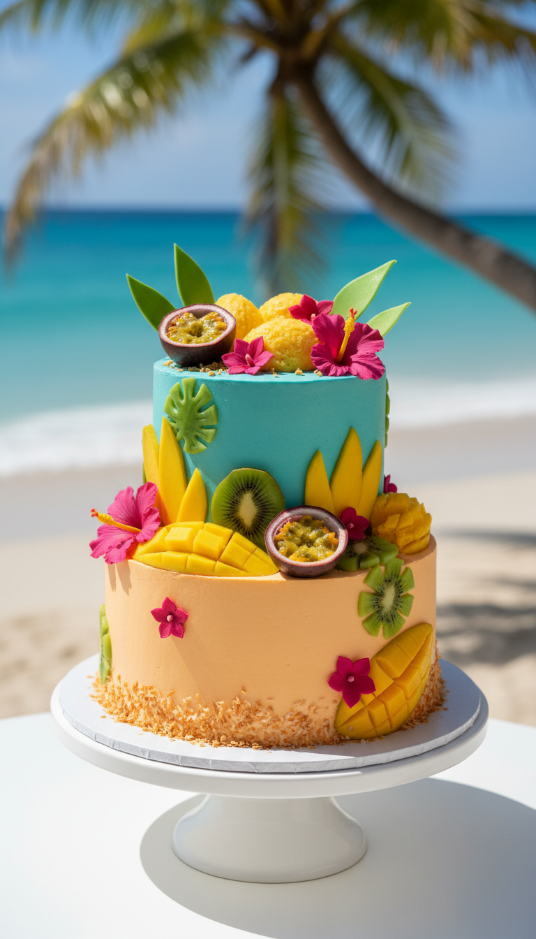 Sunny Celebration: Tropical Paradise Birthday Cakes