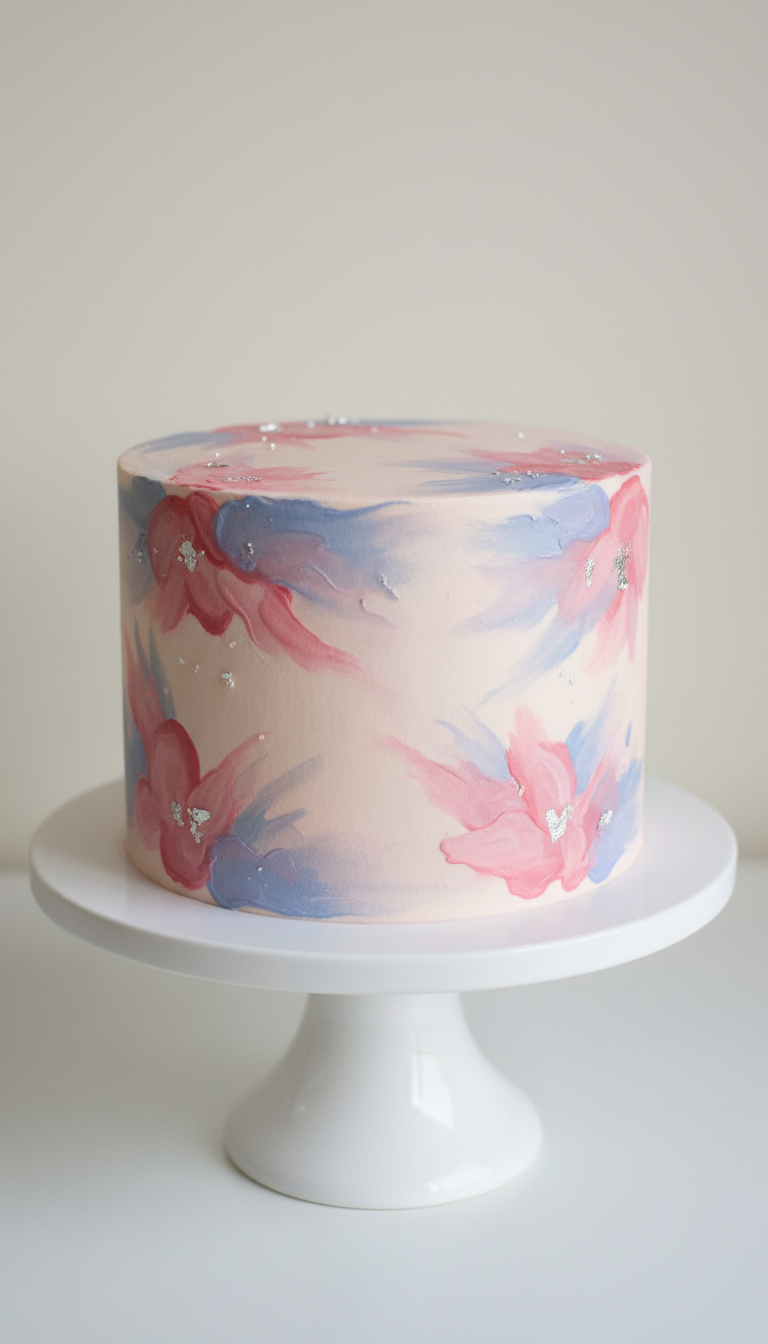 Painted Perfection: Watercolor Birthday Cake Artistry