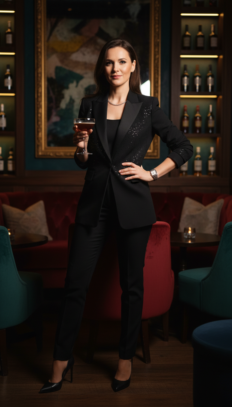 Embellished Blazer & Trousers