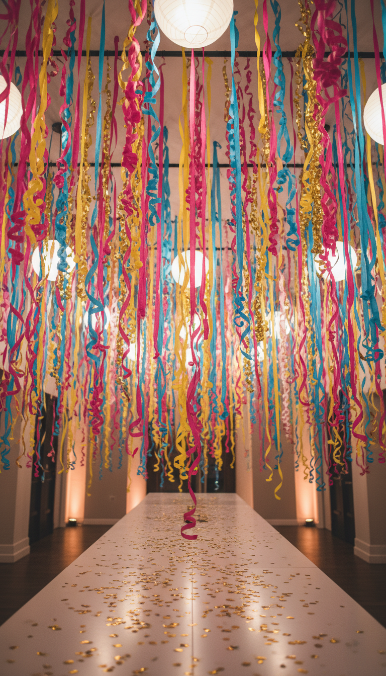 Sparkling Confetti & Streamer Cascades