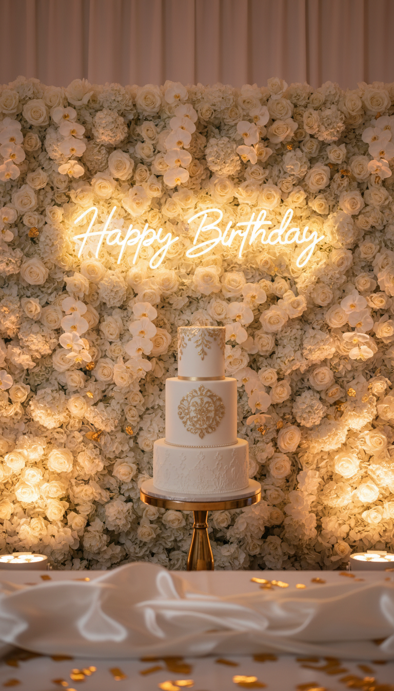 Creative Backdrop for Cake Cutting