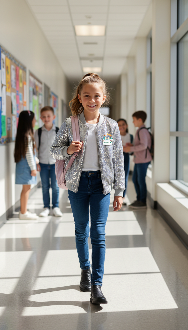 Cool Denim with a Sparkly Twist