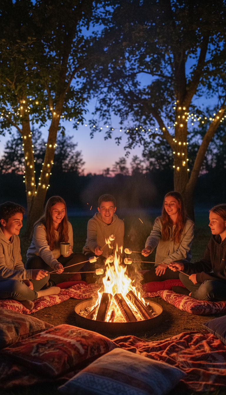 Bonfire Bliss: Cozy Campfire & S'mores Soiree