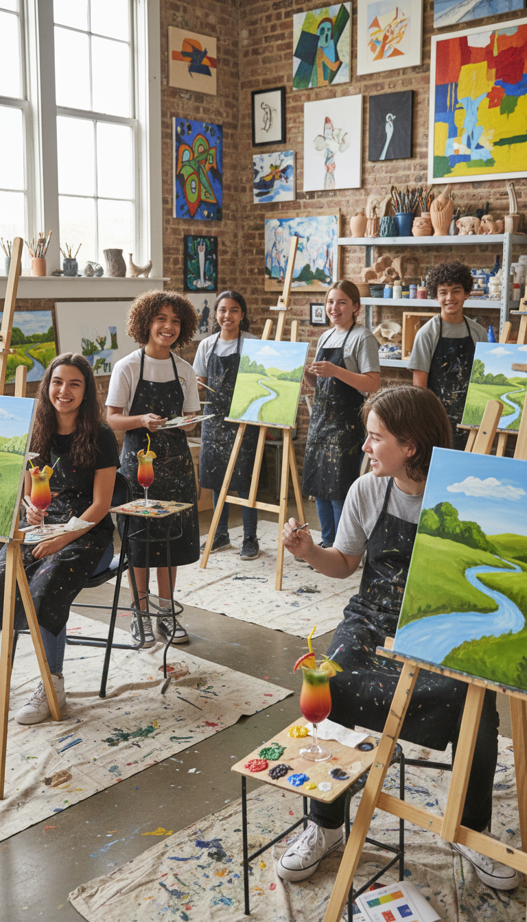 Canvas & Mocktails: Artistic Expression Party