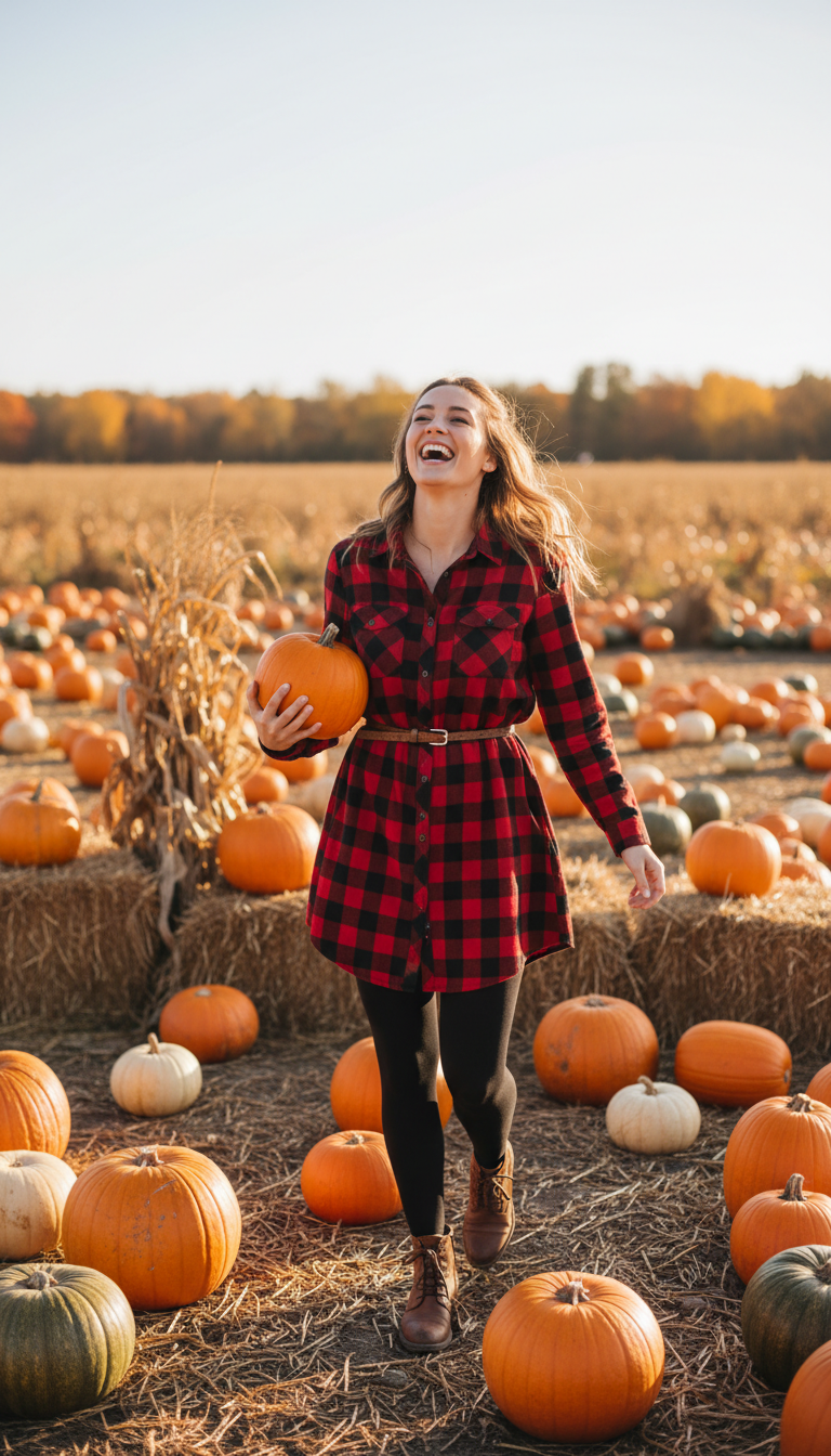 Casual & Cozy: The Flannel Dress Day Out
