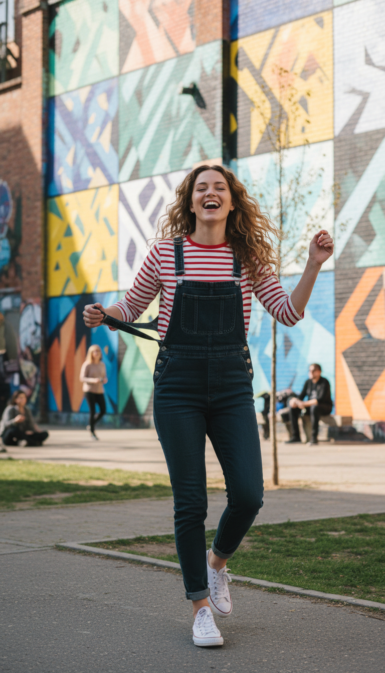 Fashionable Overalls with a Twist