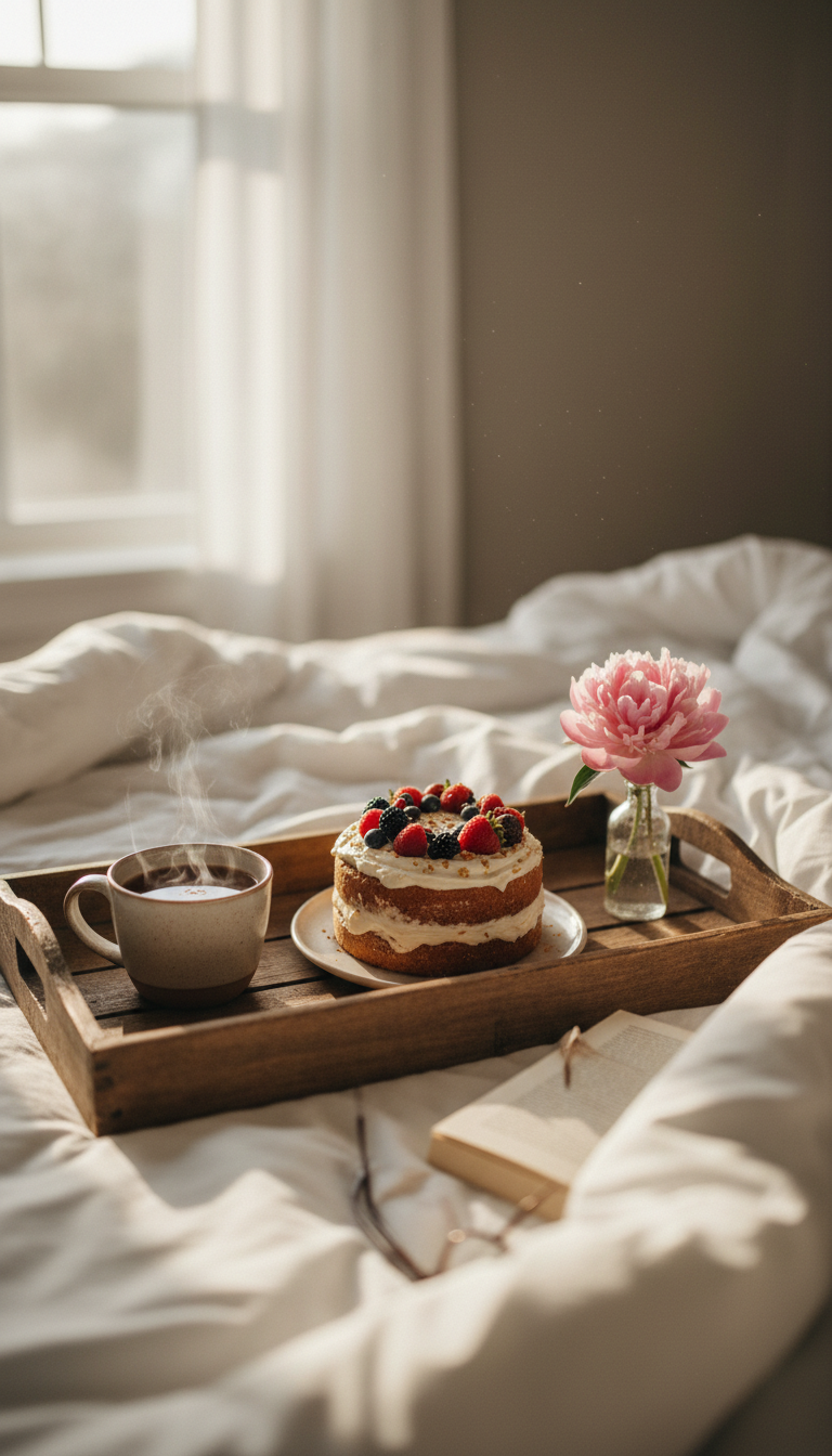 Start His Day Sweet: Cozy Breakfast in Bed Cake