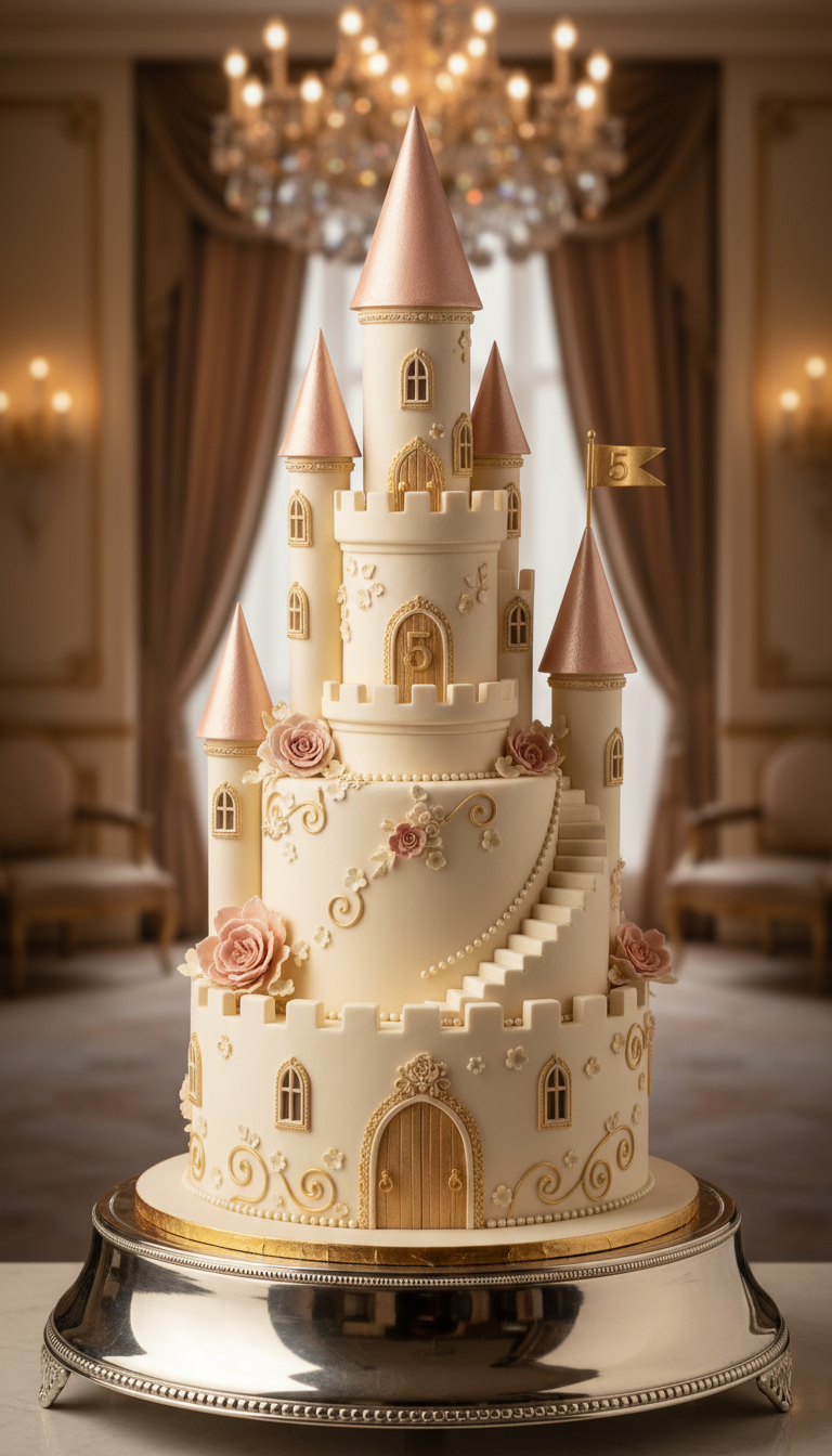 Elegant Princess Castle Cake