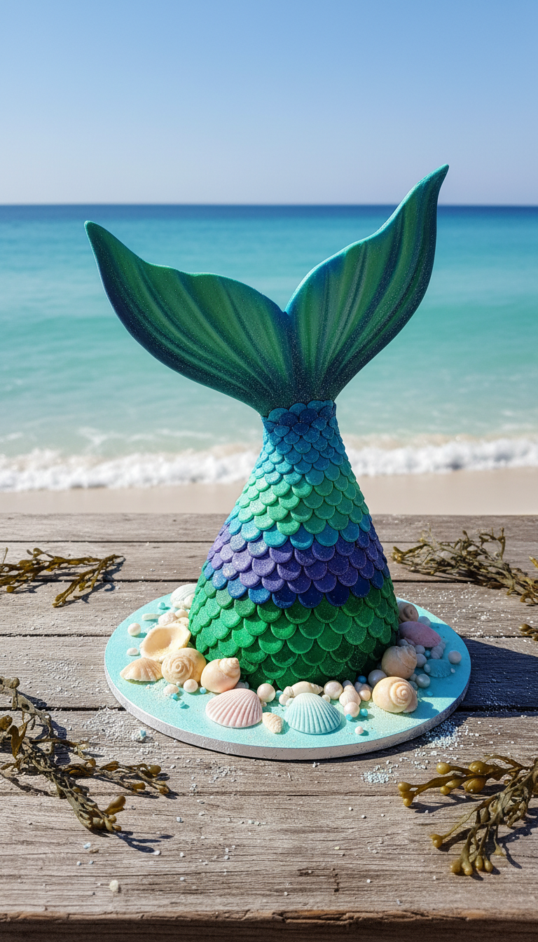 Sparkling Mermaid Tail Cake