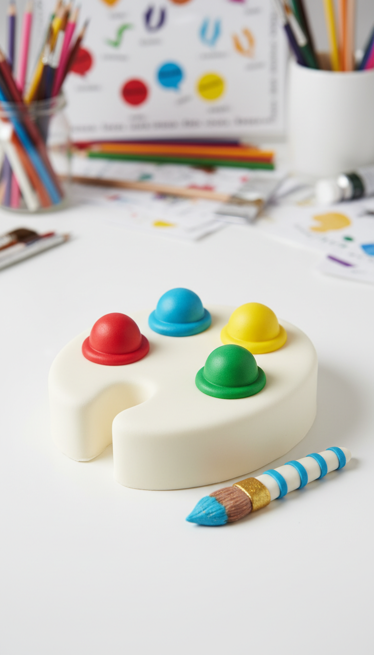 Colorful Art Palette Cake