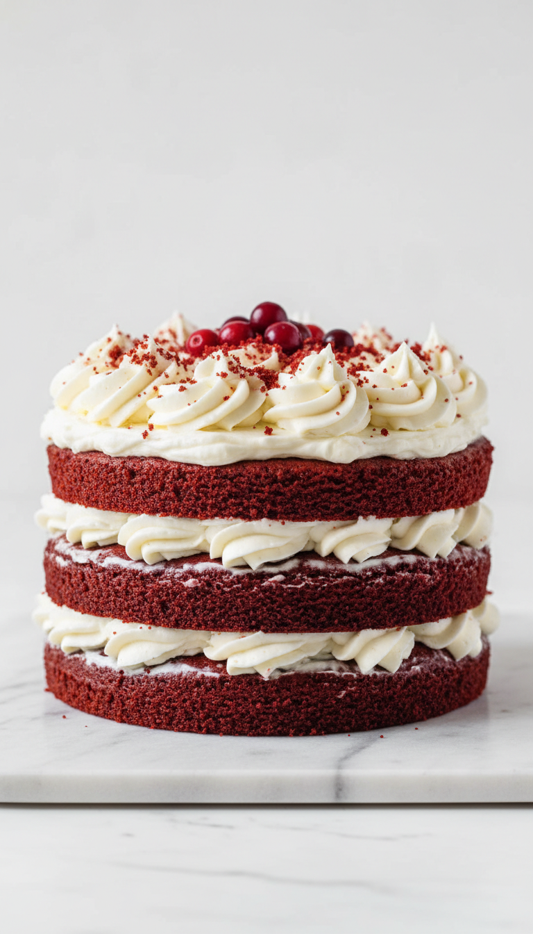 Vibrant Red Velvet Cream Cheese Delight