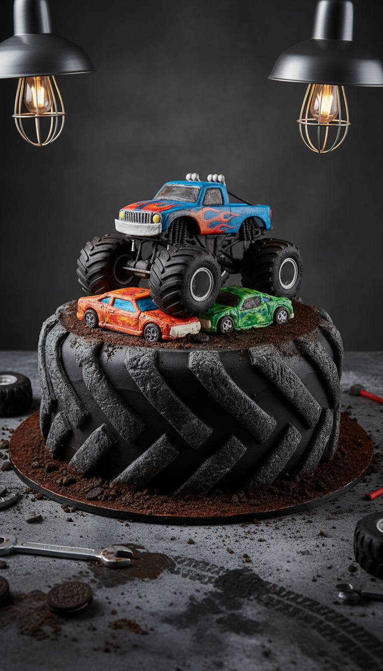 Monster Truck Mania: A Crushing Good Cake!