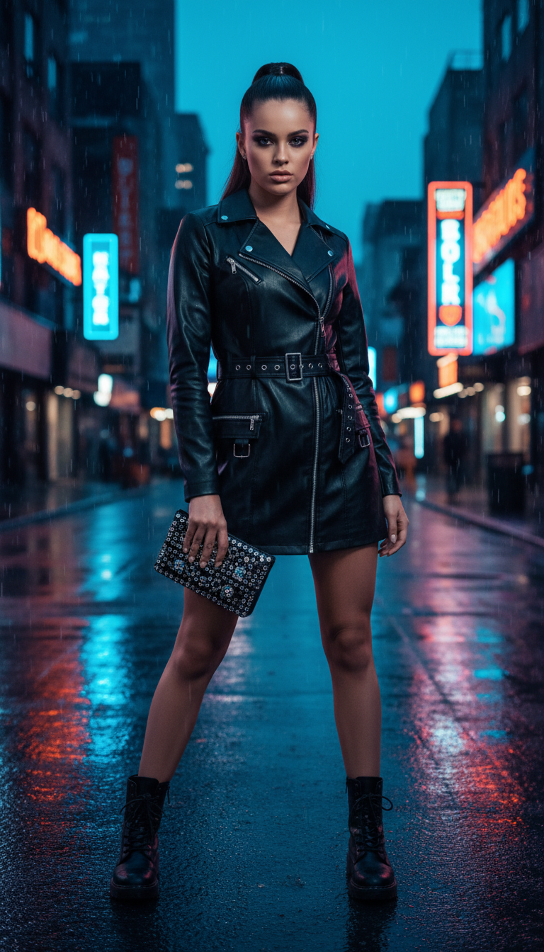 Edgy Leather Look