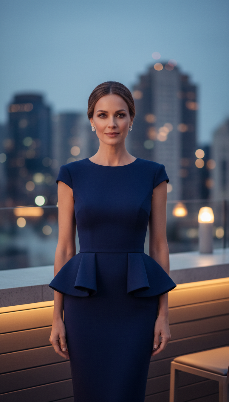 Modern Structured Cocktail Dress