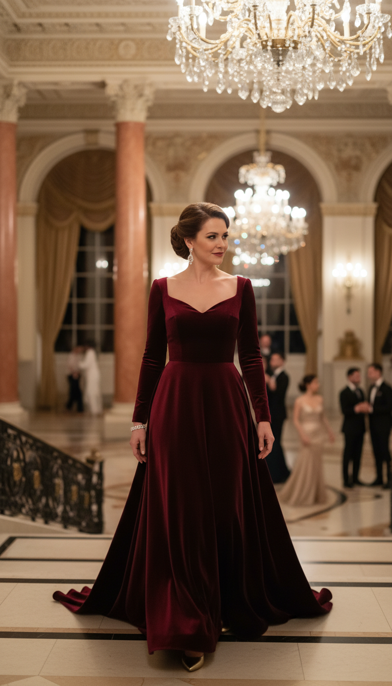 Glamorous Floor-Length Gown