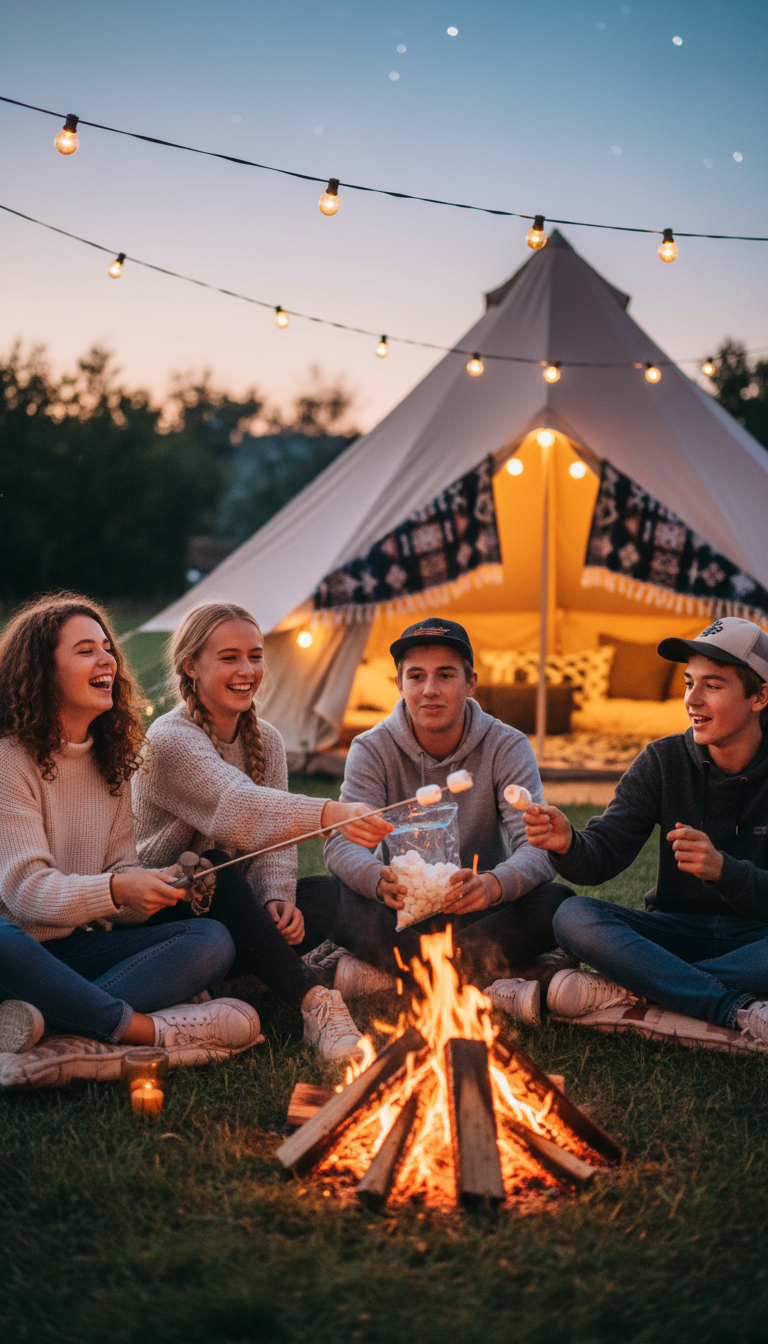 Backyard Glamping & Bonfire Night
