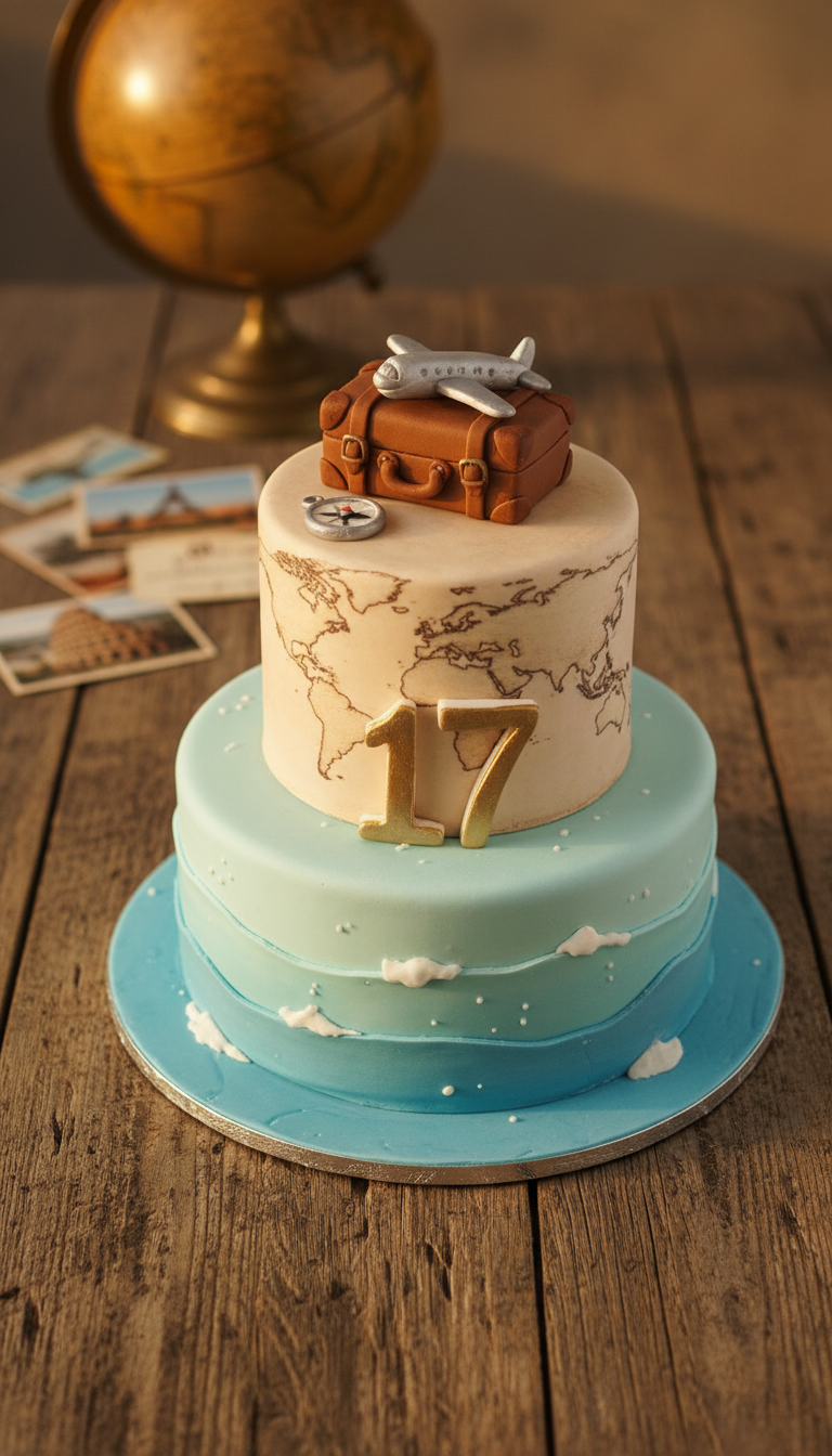 Adventure Awaits Travel Cake