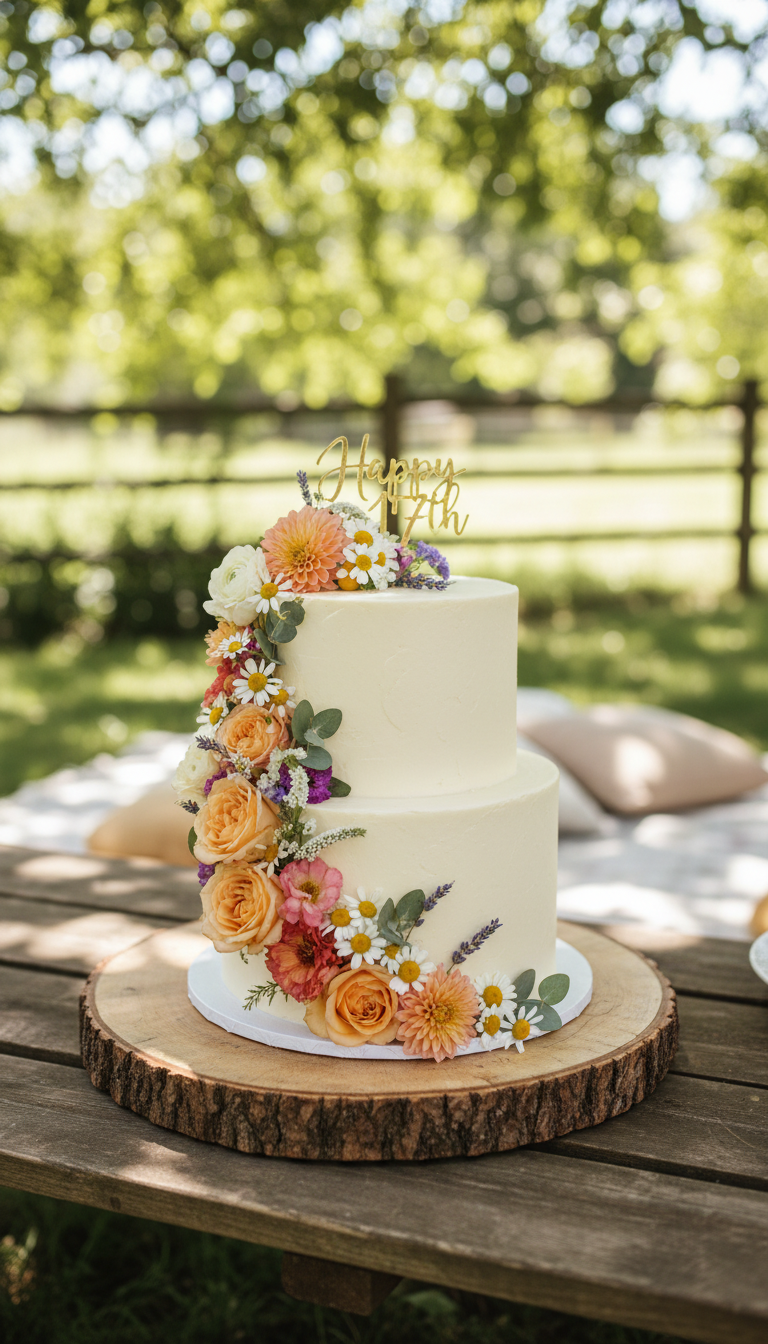 Bohemian Floral Dream Cake