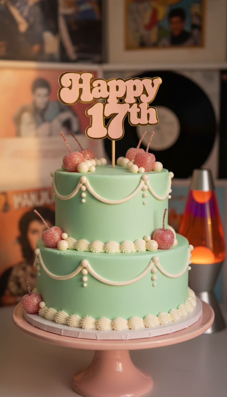 Retro Chic Vintage Charm Cake