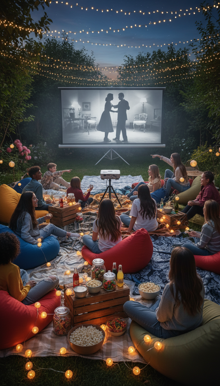 Starlight Cinema: Cozy Outdoor Movie Extravaganza
