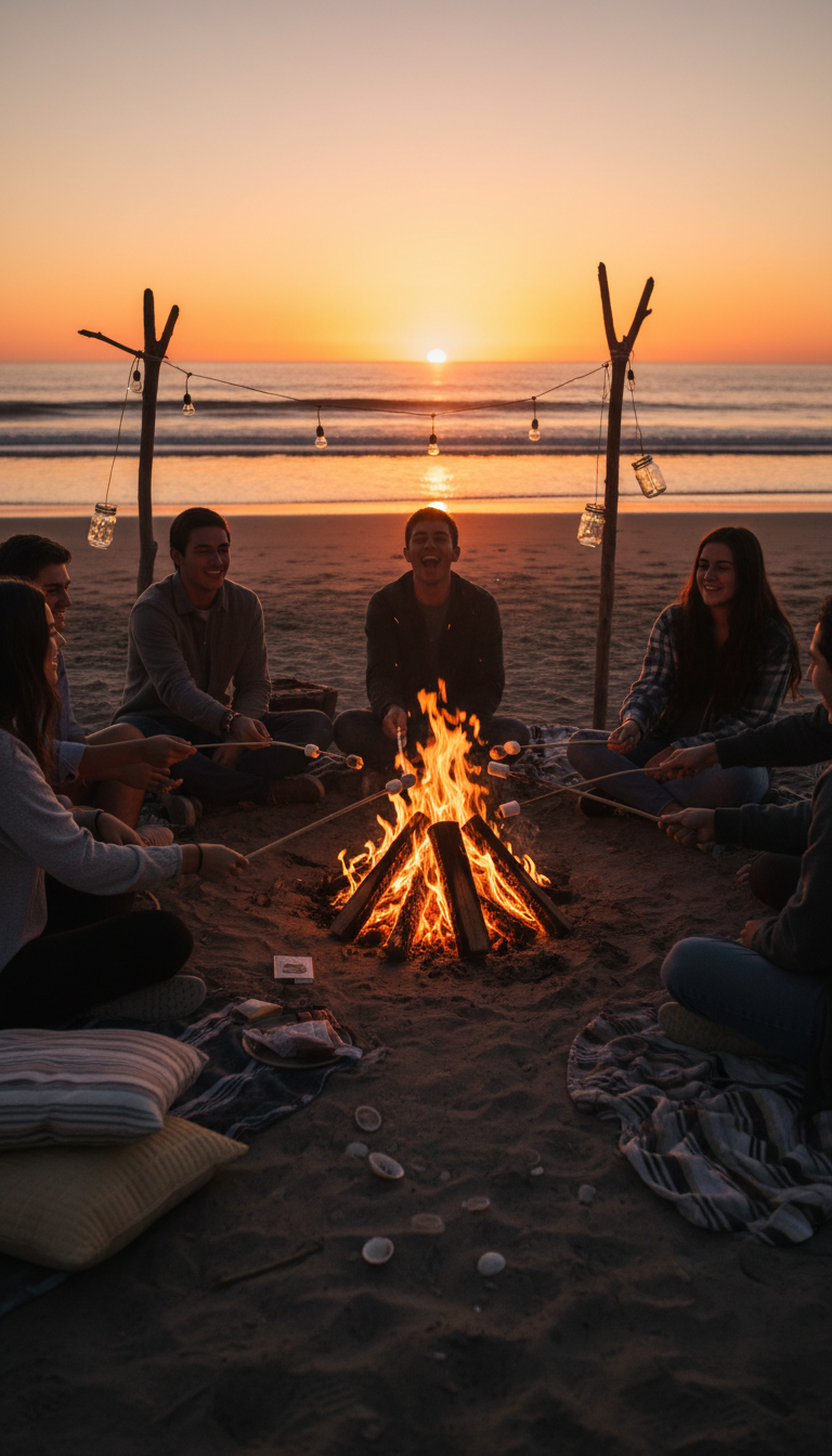 Beach Bonfire & S'mores