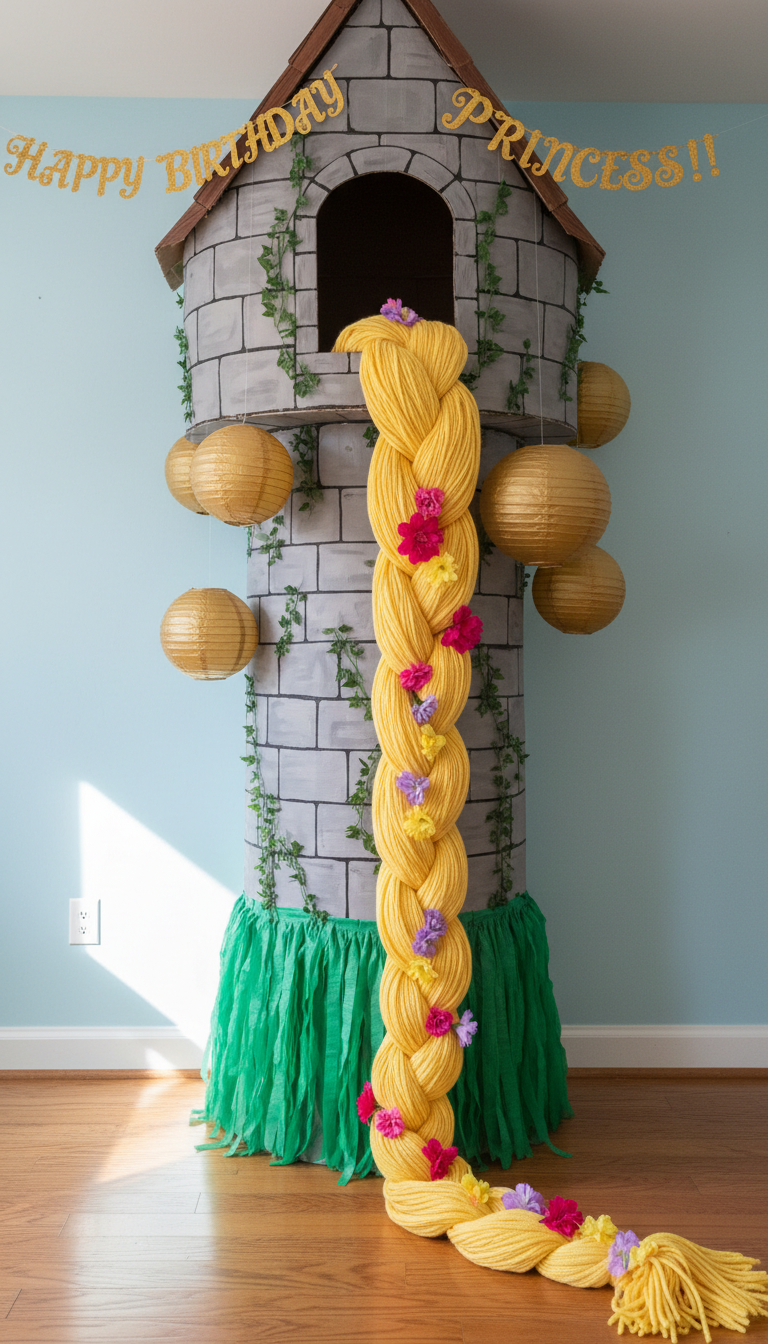 Rapunzel's Tower Backdrop & Braid