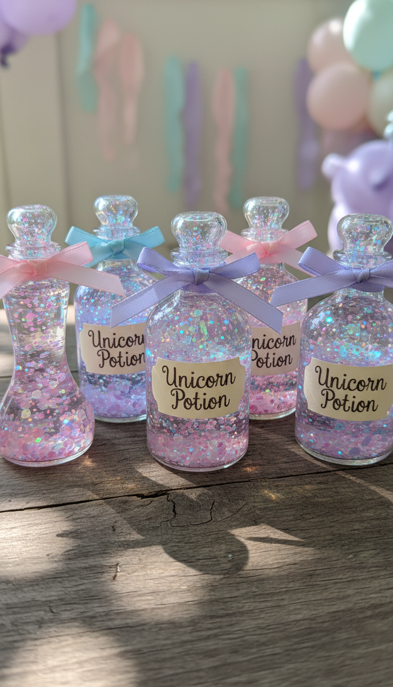 Glitter Jar 'Unicorn Potion' Favors