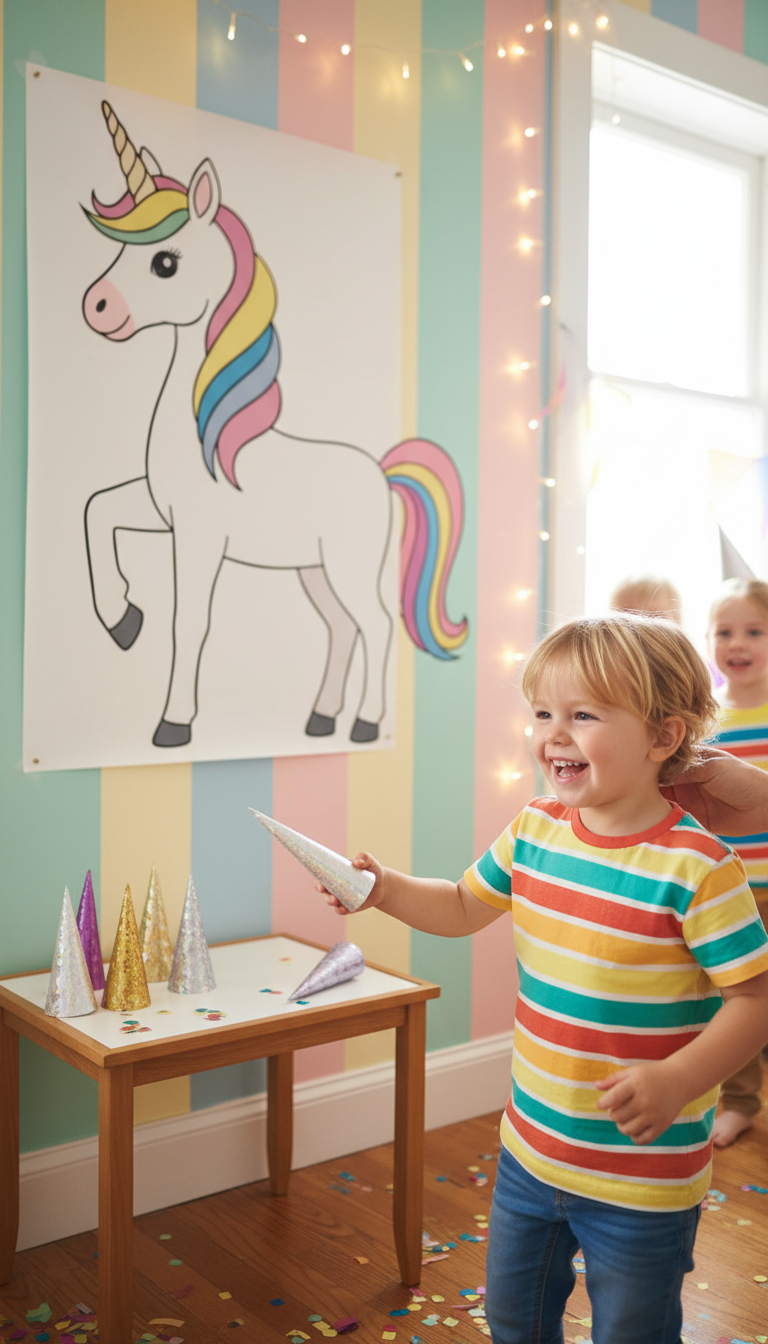 'Pin the Horn on the Unicorn' Game