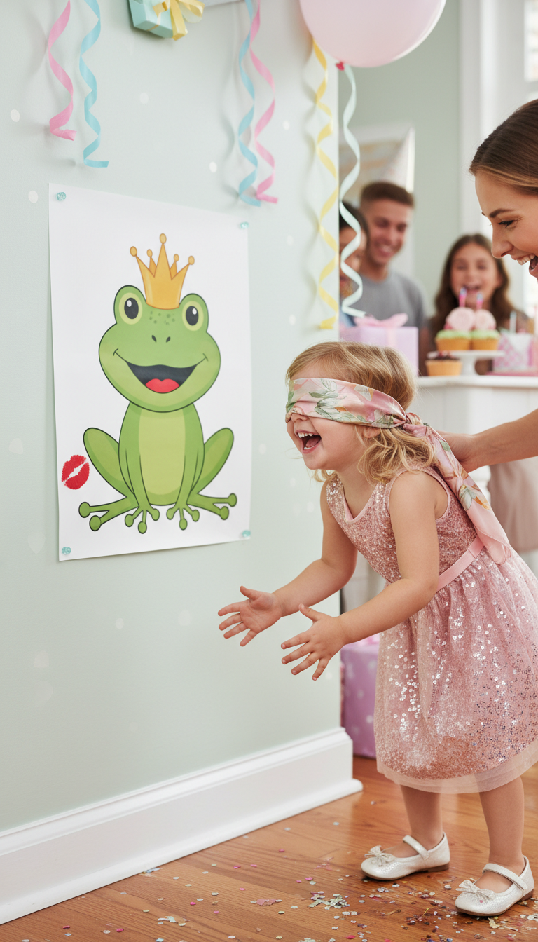 “Kiss the Frog” Game: A Charming Princess Challenge