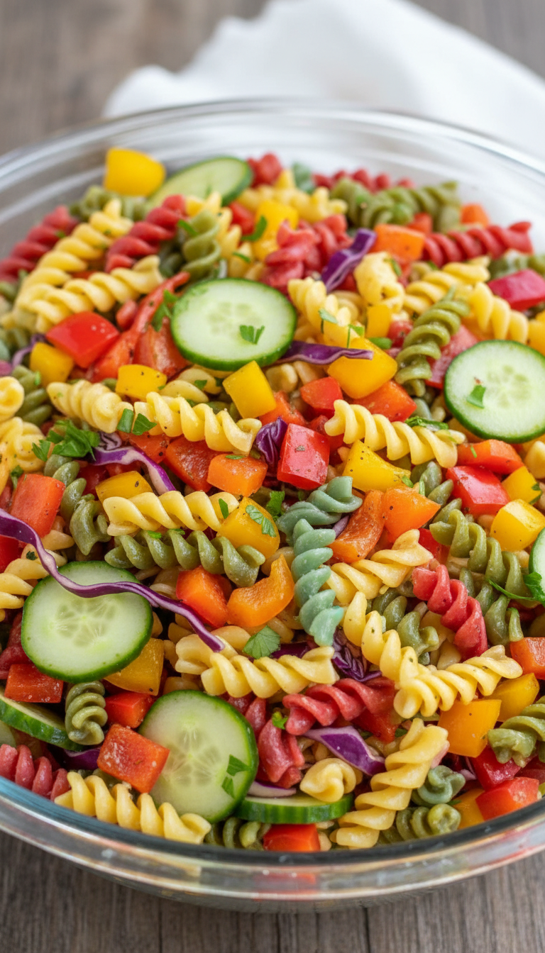 Colorful Unicorn Pasta Salad