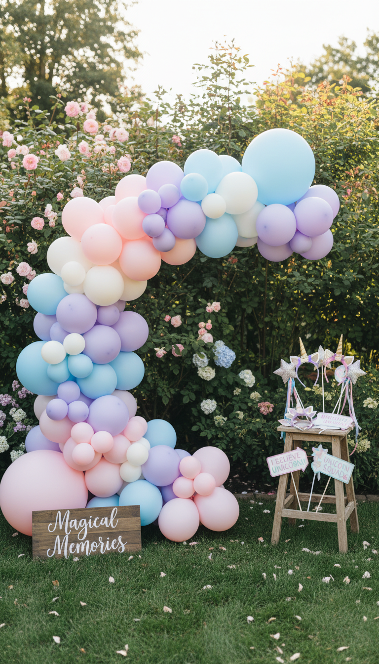 Pastel Balloon Arch Photo Booth
