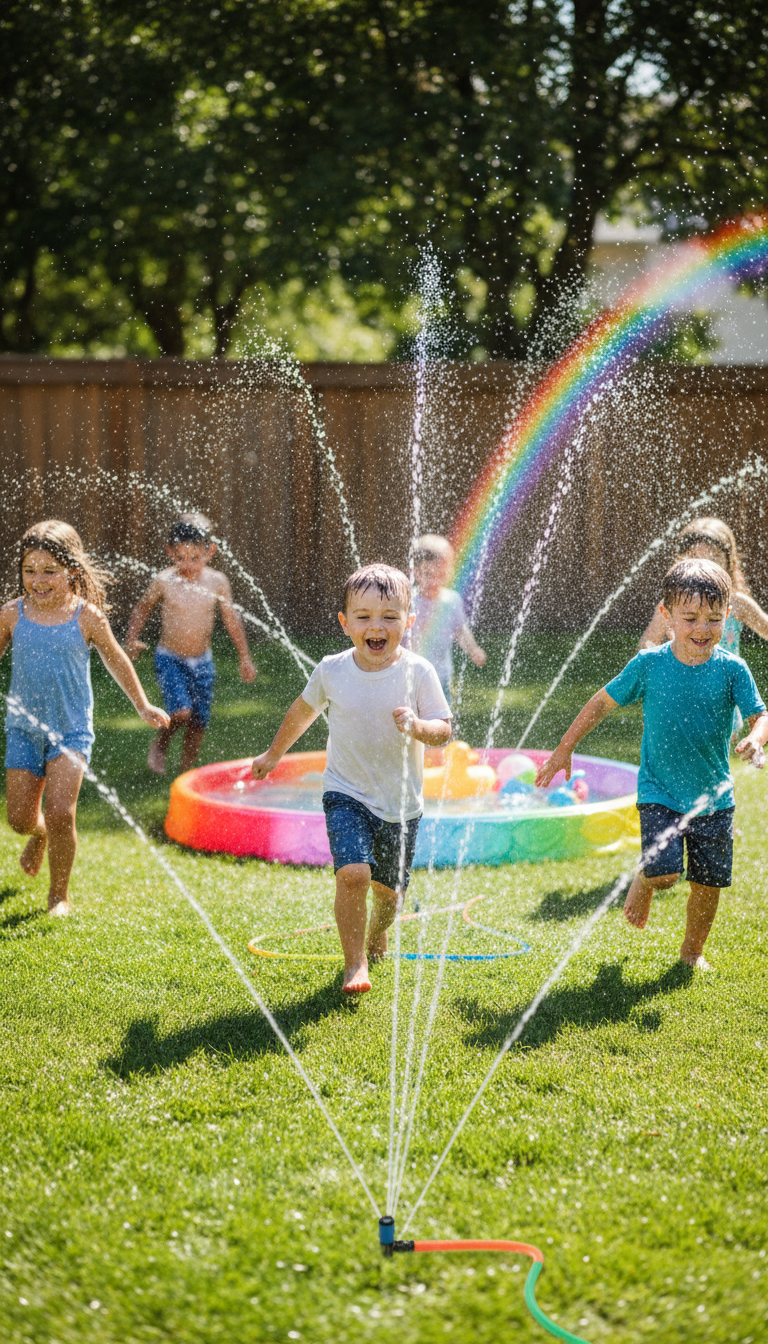 Rainbow Sprinkler Play Zone